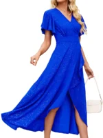 ZZV Atelier Showstopper Shimmer Dress - Sapphire Starlight