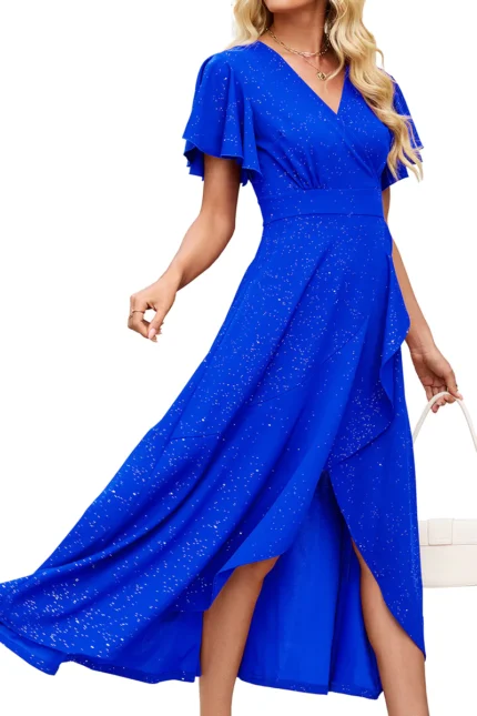 ZZV Atelier Showstopper Shimmer Dress - Sapphire Starlight